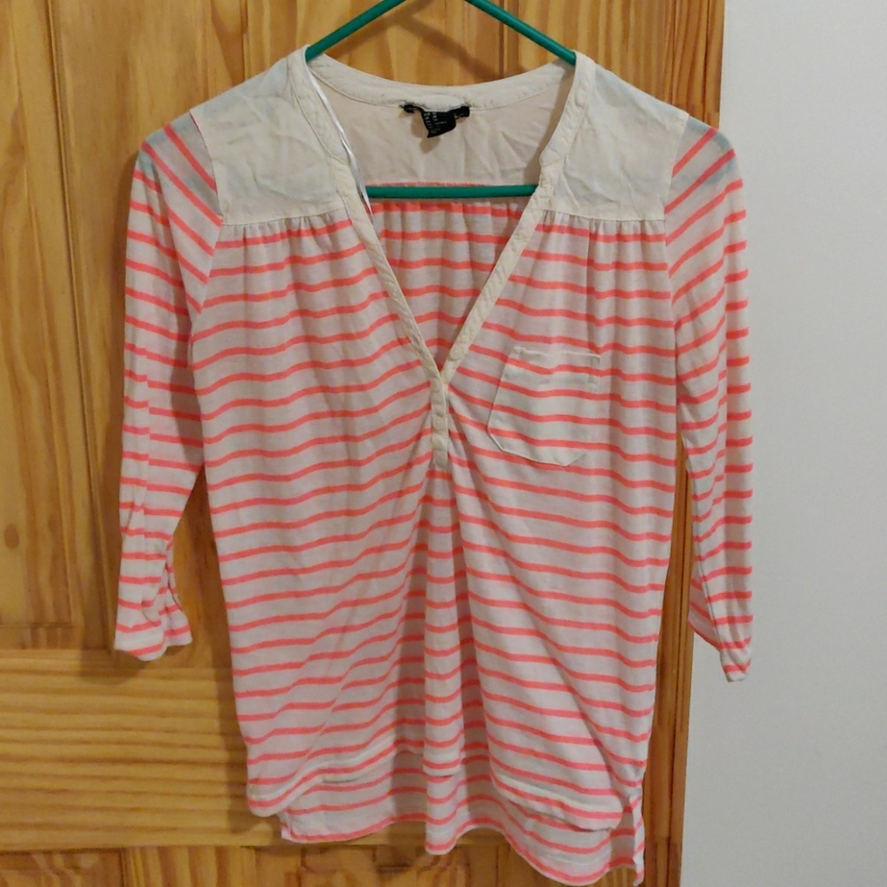 Free 🎁H&m striped sheer cotton blouse